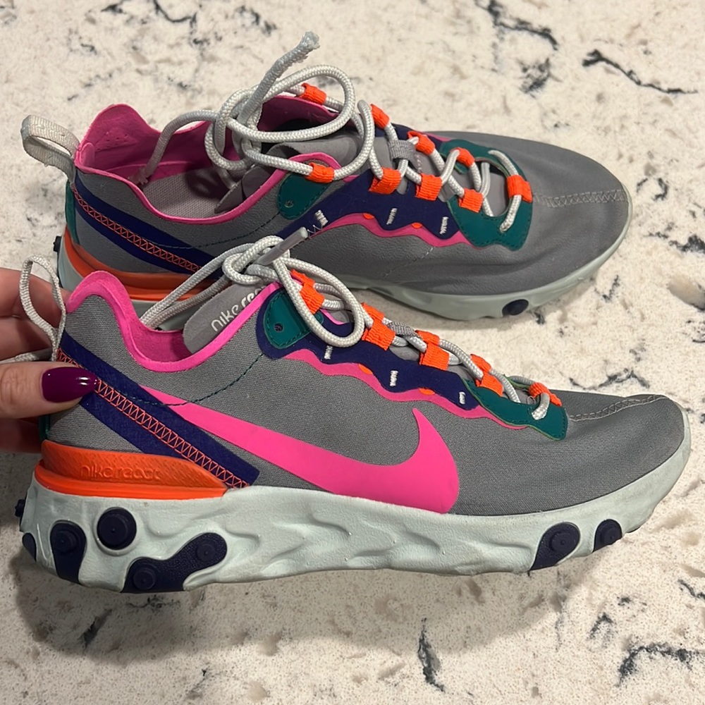 Nike React Element 55 'Wolf Grey Fuchsia'